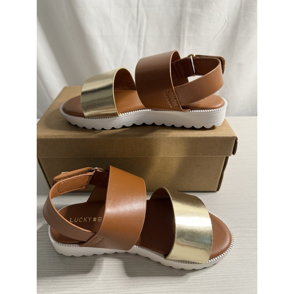 Lucky Brand Toddler Sandals Size 11M Metallic Brown New - Picture 2 of 13